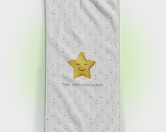 Personalized towel with sleep star