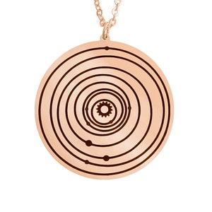 Custom Personalized Solar System Necklace in Rose Gold Filled
