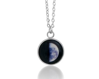 Custom Glowing Moon Phase Necklace