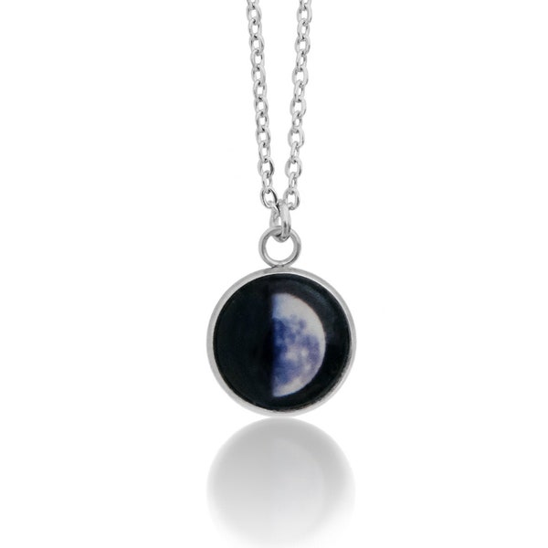 Custom Glowing Moon Phase Necklace
