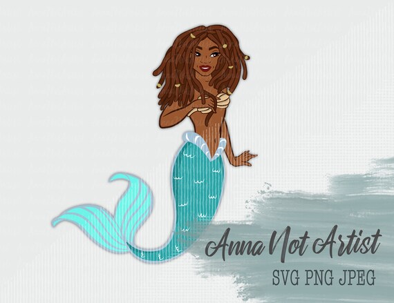 Download Svg Png Jpeg Halle Mermaid Inspired Clipart 300 Dpi Etsy