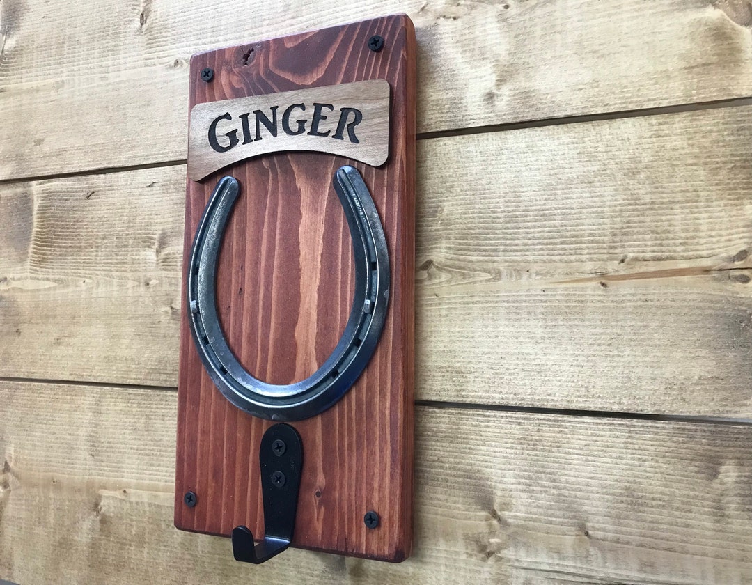 Horseshoe Halter Hanger Bridle Hanger Personalized Halter Etsy