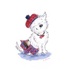Simple Custom illustrated pet portrait, no background