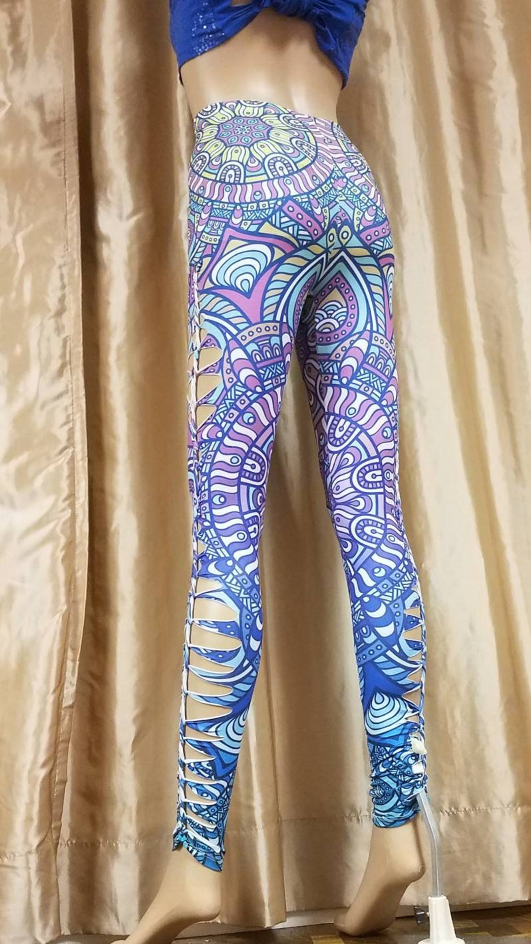 Better Butt Lift Braided Leggings Colorful Purple Blue Mandala Print Boho  Dance Spring Summer 2020 Festival Hot Yoga Pants Psy Rave Hooper 