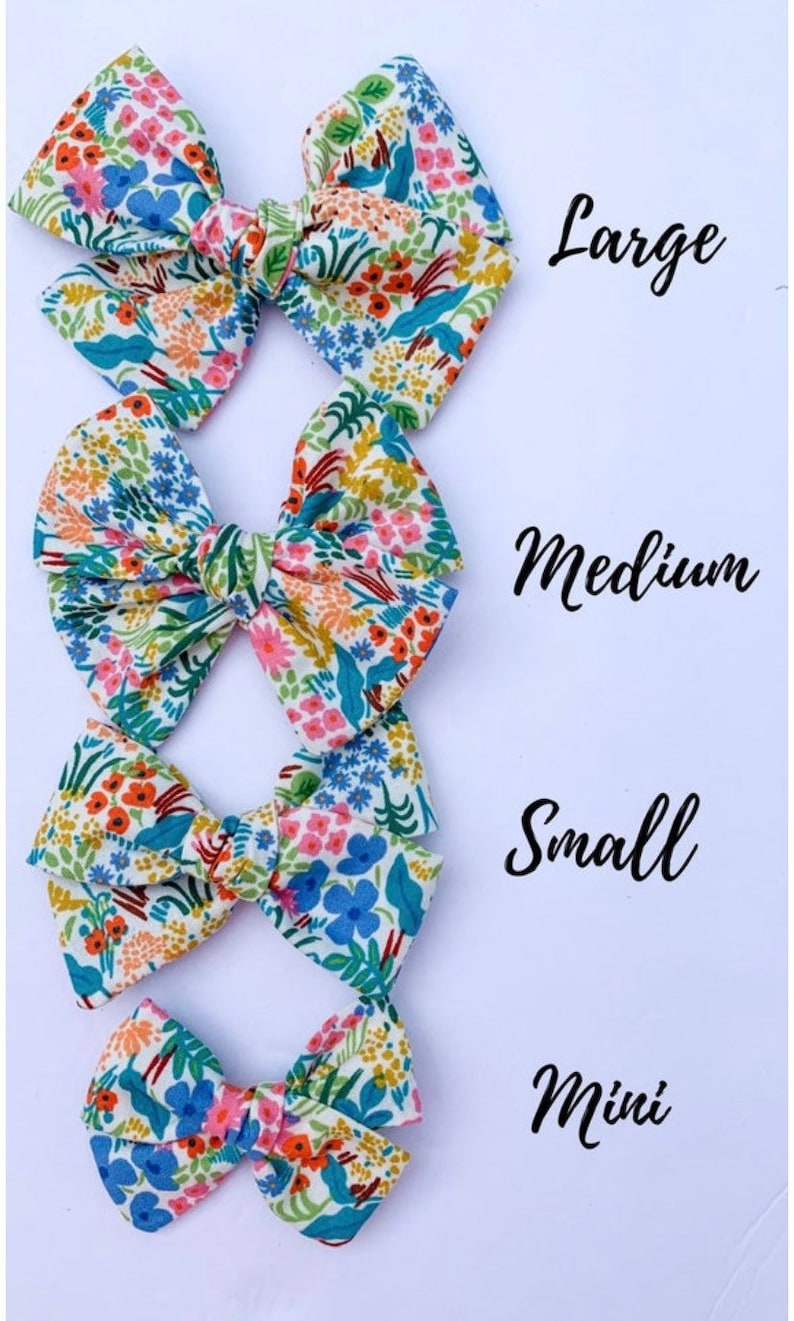 Pinwheel Bow Vintage Toddler Bows Liberty of London Newborn Bows Hand-tied Fabric Baby Bow Floral Baby Headband Alligator Clips