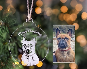Gepersonaliseerde hondenkerstversiering: aangepaste herdenkingssnuisterij voor huisdieren, boomdecoratie, kerstcadeau hondensnuisterijen