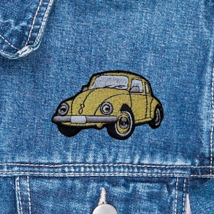 Car Iron on Patch, Classic Car Embroidery Sew on Patch, Clothing Patch, Backpack Décor, Car collector Patch, Custom Beetle Buggy Patch