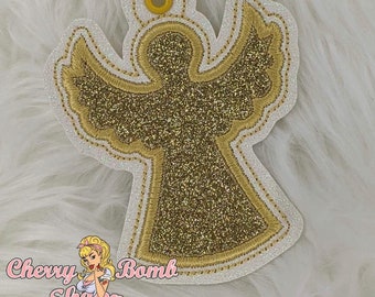 Angel Open Wing Ornament, ITH, Applique, Embroidery Design - DIGITAL DOWNLOAD