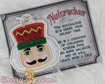 Nutcracker Ornament, ITH, Machine Embroidery - DIGITAL DOWNLOAD