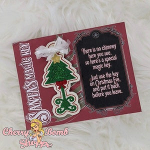 Tree Key with Star Ornament, ITH, Machine Embroidery - DIGITAL DOWNLOAD