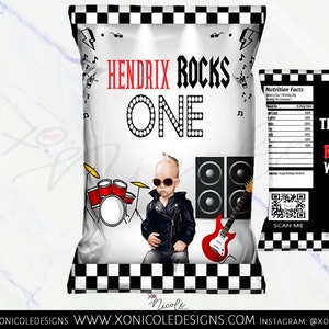 Rockstar Chip Bags - Chip Bags - Rock n&#39; Roll Party - Rockstar Birthday - Music Band Party - Music Birthday - Rockstar - Rock Party Favors