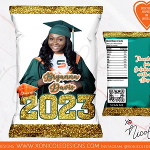 Graduation Party Chip Bags - Chip Bags - Class of Graduation - Class of Graduate - Graduation Theme Party - Grad Favor - HS Grad - College