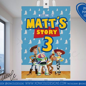 Toy Story Welcome Sign - Poster - Welcome Sign - Toy Story Party Banner - Toy Story Banner - Toy Story Birthday - Toy Story Theme