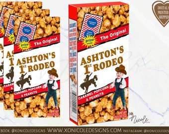 Rodeo Cowboy Cracker Jacks - First Rodeo - Wanted Cowboy Favors - Rodeo Birthday - Western Cowboy Party - Cowboy Cracker Jacks - Boy