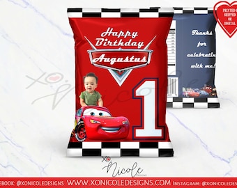 Cars Birthday - Cars Chip Bags - Cars Gift Bags - Snack Treat  - Kids Favors - Cars Party - Party Supplies - Decorations