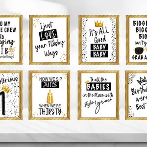 NOTORIOUS BUNDLE Birthday Signs - Biggie Party - The Big One Signs - Table Sign - Hip Hop -Party Decor - RAP - Table Sign - Instant Download