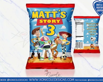 Toy Story Gunsten - Toy Story Chip Bags - Toy Story Gift Bags - Toy Story Party - Toy Story - Toy Story Birthday - Toy Story Bday -Toy Story