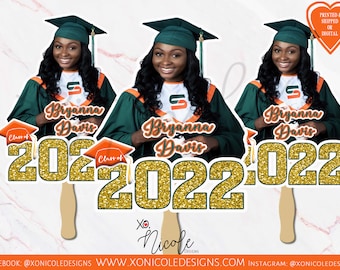 Graduation Hand Fans - Grad of Grads - Custom Abschluss Fans - Abitur - College bestanden - Abschlussfeier - 8.Klasse - Glückwunsch