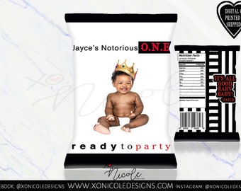 Notorious Chip Bags - Chip Bags - Notorious Party - Notorious Birthday - The Big One - First Birthday - Biggie Party - Notorious Favors