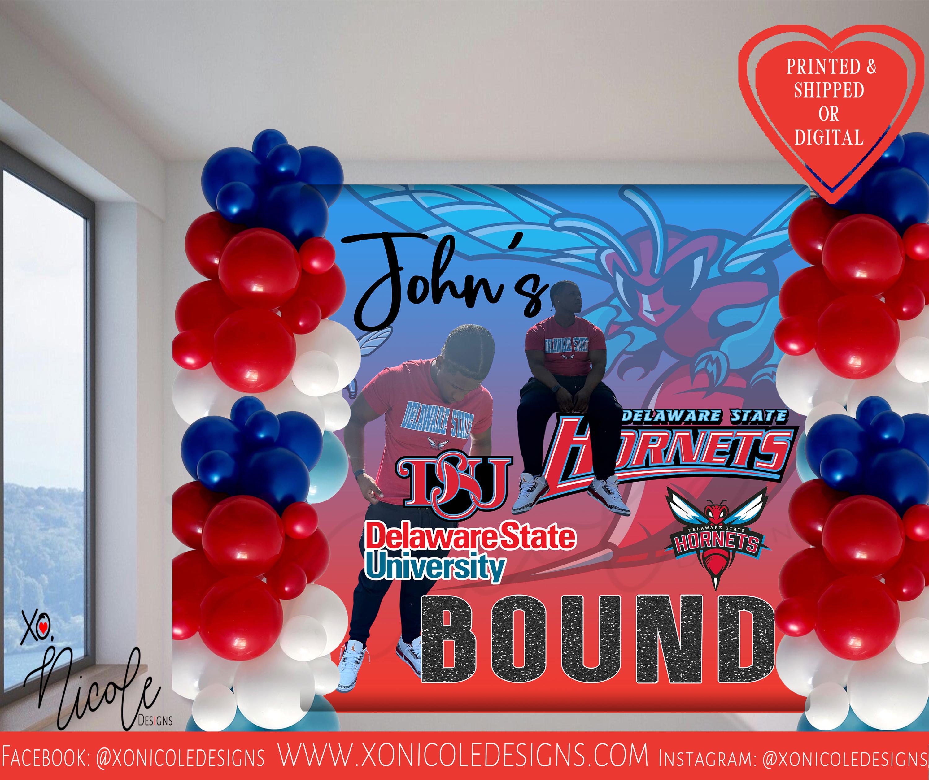 Graduation Backdrop - College Bound Backdrop - Graduation Step and Rapport - Fotohintergrund - Step and Rapport - Backdrop - Abschlussfeier