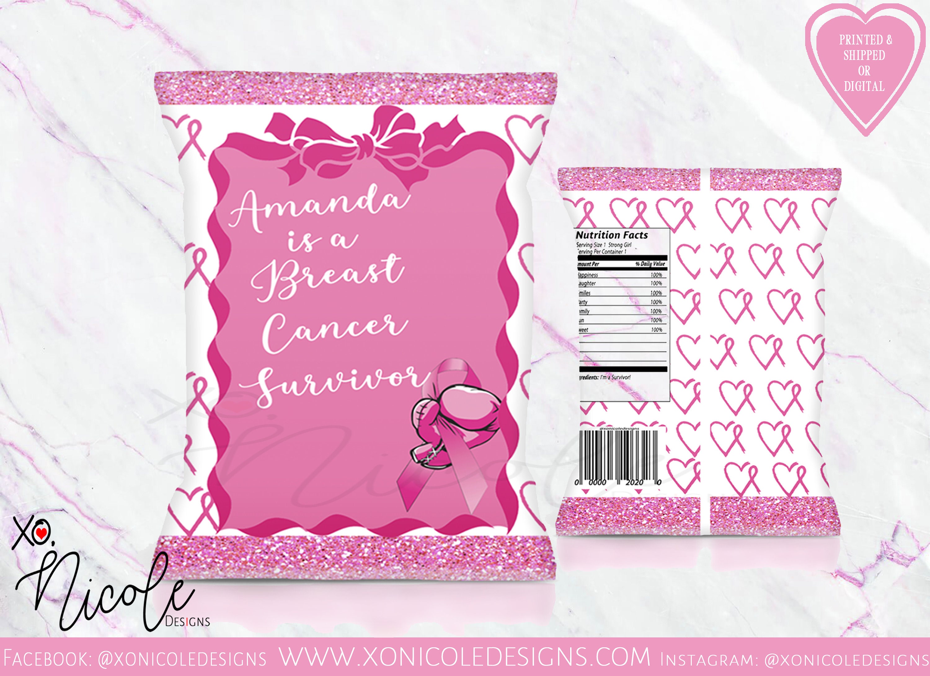 Breast Cancer Awareness GIFTS  Cups with goodies  TEACHER APPRECIATION