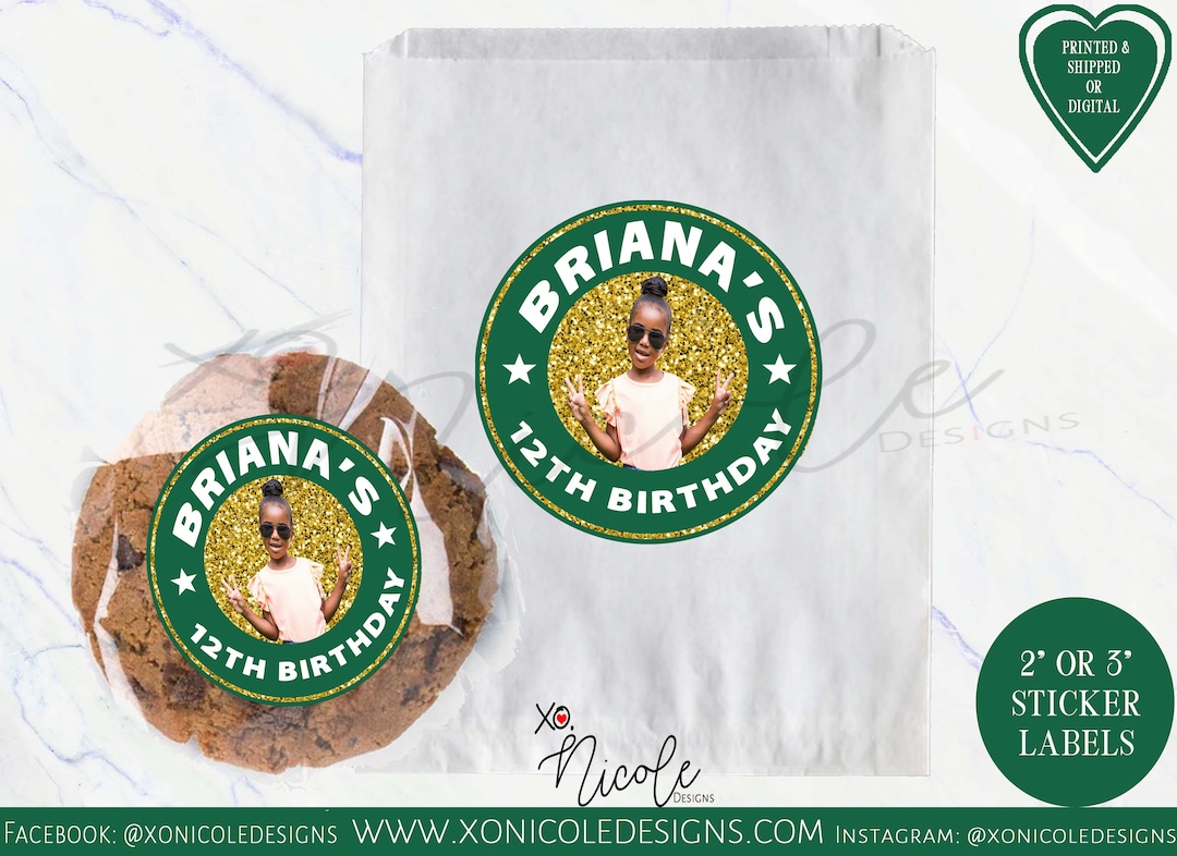 Starbucks Personalized Sticker Labels Starbucks Labels Starbucks