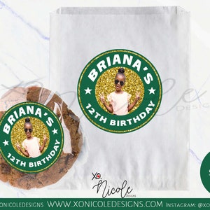 Starbucks Personalisierte Sticker Etiketten - Starbucks Etiketten - Starbucks Geburtstag - Starbucks Geschenketiketten - Starbucks Custom Stickers