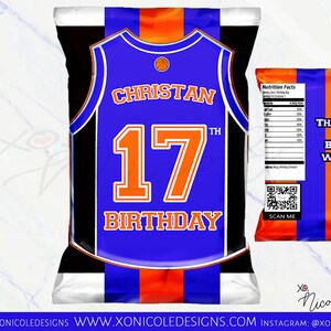 Basketball Chip Bags - Chip Bags -  Basketball Party - Basketball Theme Birthday - Basketball - Basketball Favors