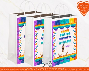 Pop It Party Favor Bags - Pop It Candy Bags - Birthday Party Favors - PopIt Treat Bags - Fidget Toy - Pop It Gift Bags - Popit - Pop it