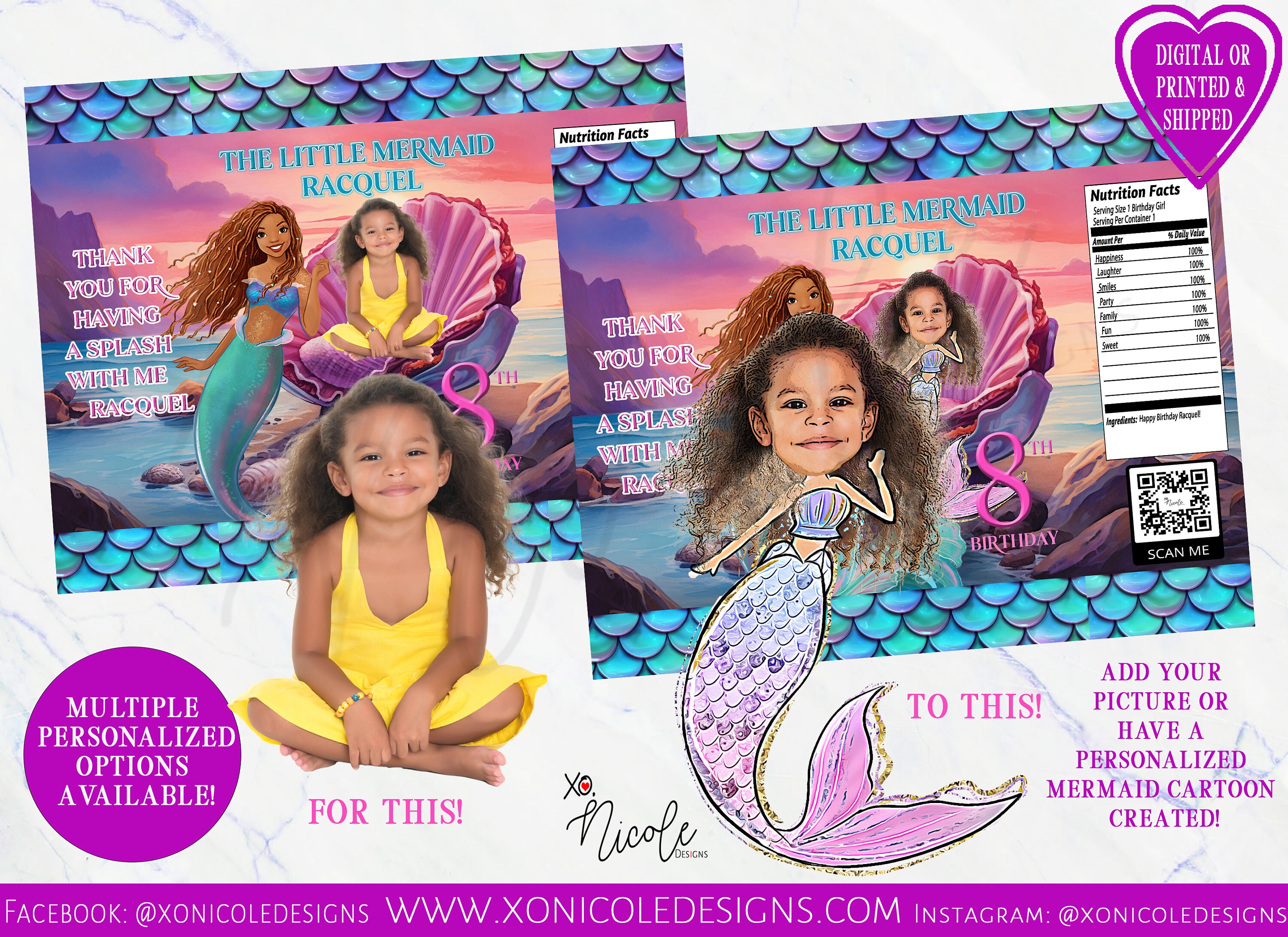 The Little Mermaid Chip Bags - Chip Bags - Little Mermaid Party ...
