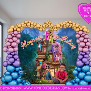 Encanto Birthday Backdrop - Encanto Backdrop - Encanto Theme - Photo Backdrop - Birthday Party - Step and Repeat - Sign - Backdrop - Printed
