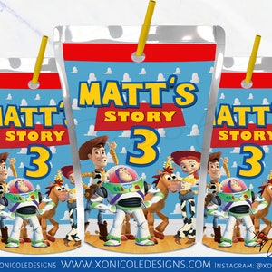 Toy Story Juice Pouch Labels - Favor Juice Labels - Toy Story Birthday - Toy Story Favors - Pouch Labels - Birthday - Toy Story Theme Party