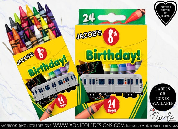 Train Shaped Crayons, 8 Piece Set, Subway, Commuter Train, Travel Crayons -   Australia