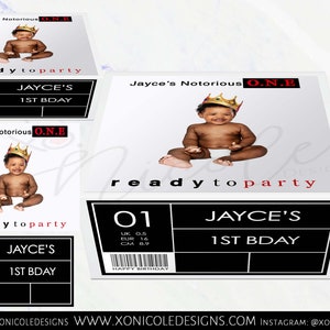 Notorious Favor Boxes - Custom Shoe Box - Notorious One Birthday - Biggie Favors - Notorious BIG - Goodie Boxes - Notorious One