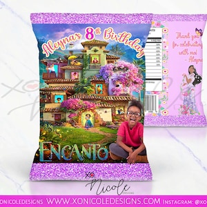 Encanto Birthday - Encanto Chip Bags - Encanto Gift Bags - Snack Treat  - Kids Favors - Encanto Party - Party Supplies - Decorations