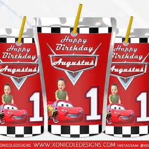 Cars Juice Pouch Labels - Favor Juice Labels - Cars Theme Birthday - Cars Theme Favors - Pouch Labels - Cars Label - Birthday - Sports