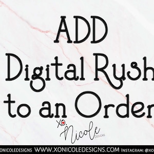 Add Digital Rush Fee to an order