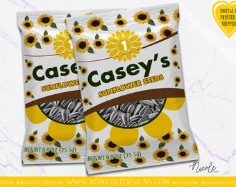 Sunflower Theme Sunflower Seed Favors - Sunflower Seed Snacks - Sunflower Birthday Party - Flower Favors - Snack Favors - Party Favors