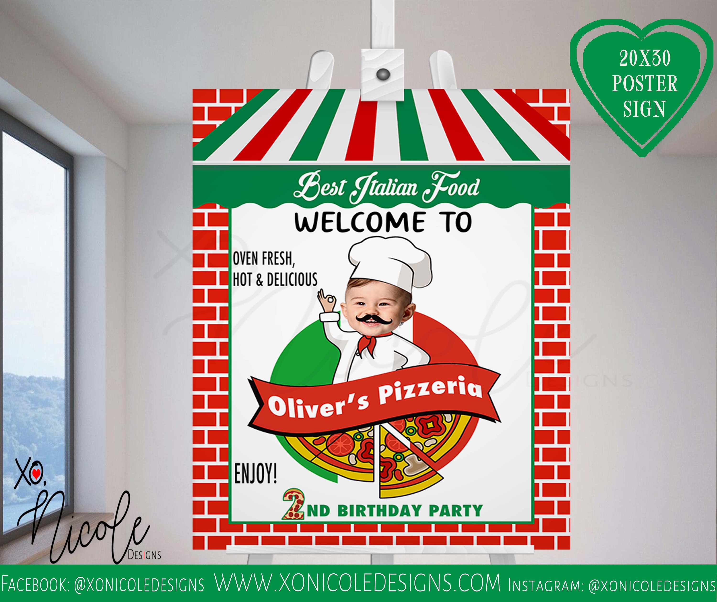 Pizza Party Birthday Welcome Sign - Poster - Welcome Sign - Pizza Party  Banner - Pizza Theme Banner - Italian Birthday - Chef Cooking Party - Etsy, image size:3000x2520
