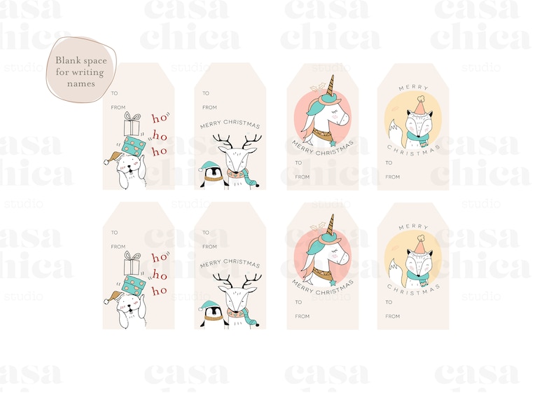 Christmas Gift Tags Kid Printable