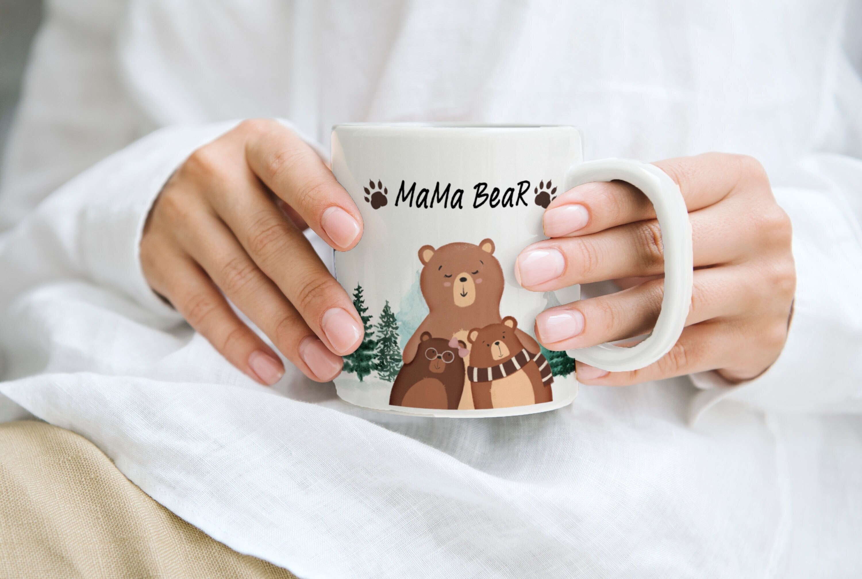Tasse Mama Bear, Mug Maman, Cadeau Pour de Fête Bébé, Des Mères, Nouvelle Café Maman