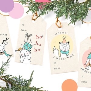 Printable Christmas Gift Tags for Kids Holiday Gift Tags DIY - Etsy