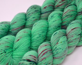 Holly Berry, Hand Dyed Merino Nylon Sock Yarn