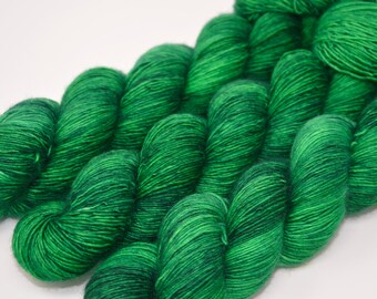 Forest, Hand Dyed Merino Singles Fingering Weight Yarn