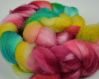 100g Hand Dyed Superwash BFL  Spinning Fibre