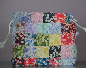 Mitsi Liberty Tana Lawn Patchwork Drawstring Project Bag