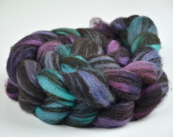 100g Hand Dyed Humbug Corriedale Spinning Fibre
