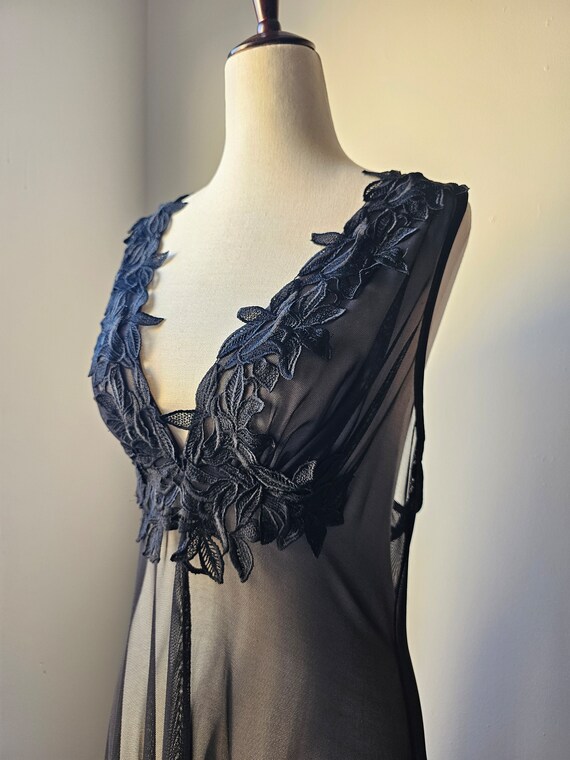 Black Sheer and Backless Night Gown Flora Nikrooz