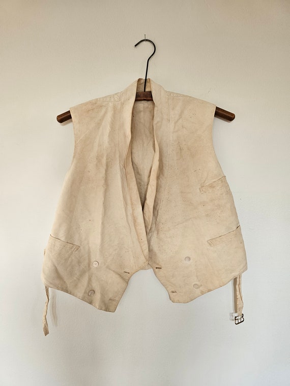 Antique Distressed Double Breasted Vest - image 1