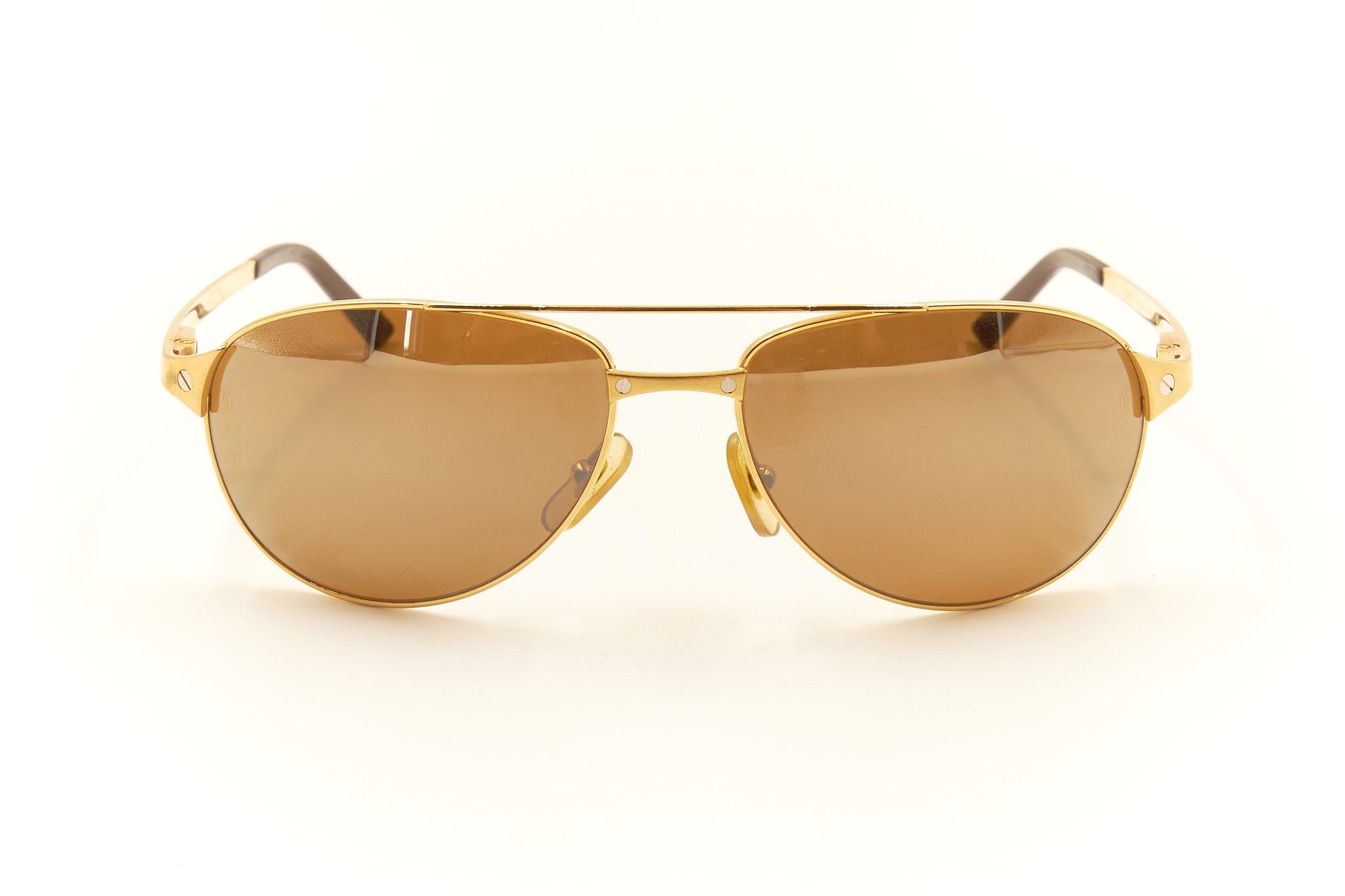CARTIER Santos Dumont Screw Detail 58 16 130 Gold Coated 
